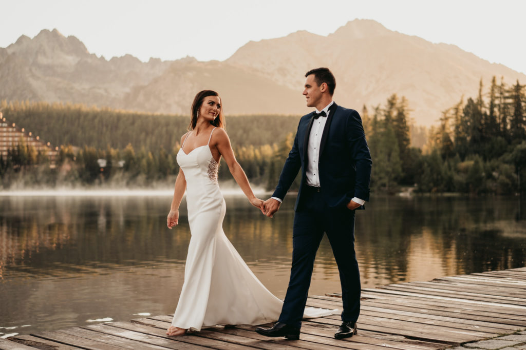 plener strbskie pleso pomost sesja poślubna